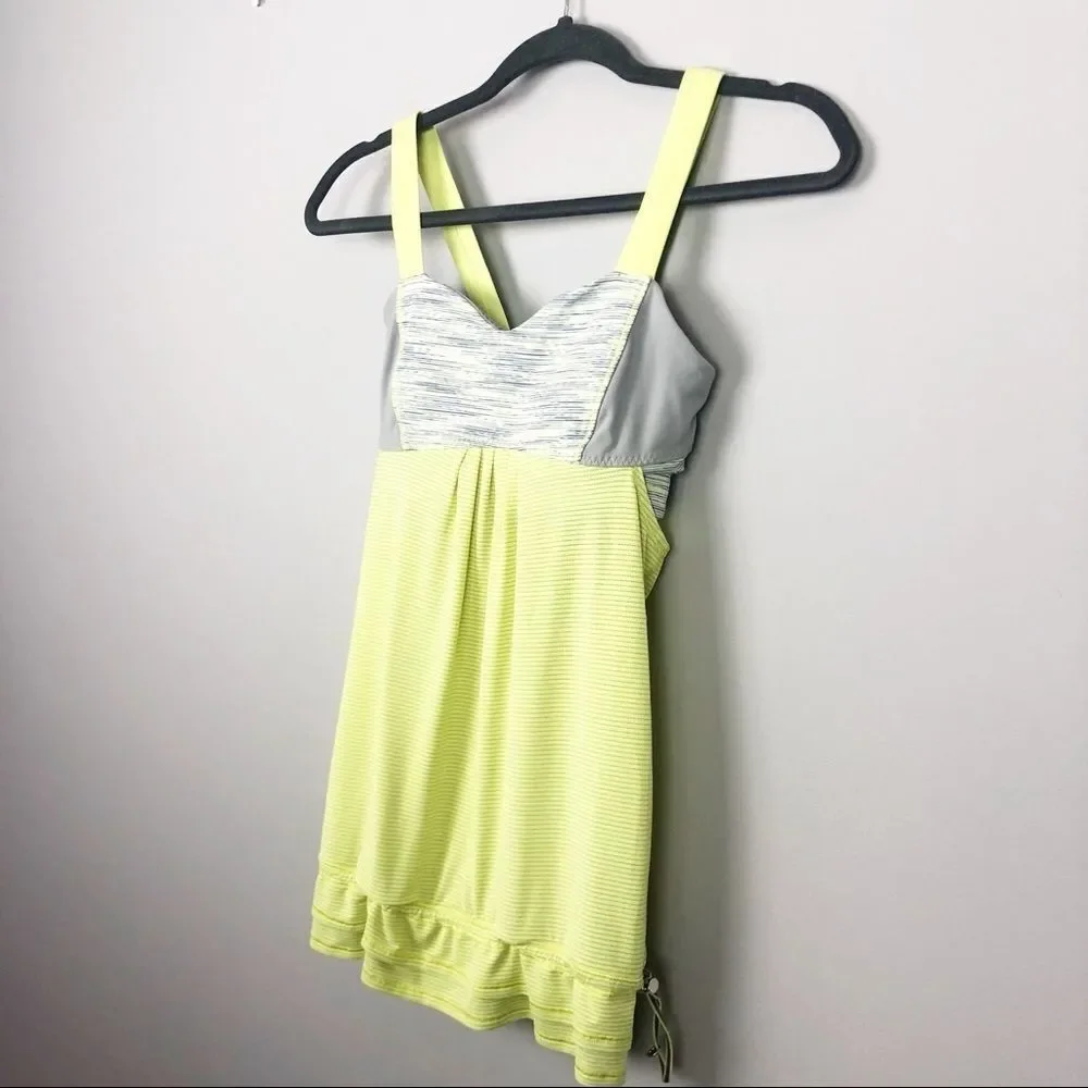 LULULEMON | Lemon Lime Bubble Tank Citrus Size 4